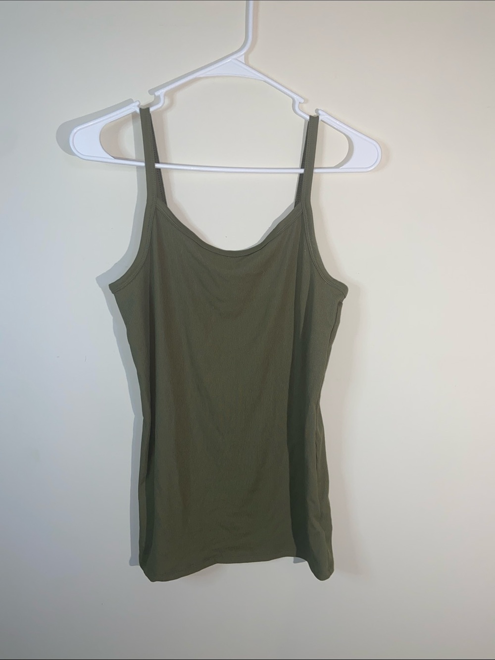 No Boundaries Olive Green Ribbed Tank Top Size L